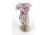 Régi különleges színes fújt üveg váza 22 cm