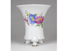 Hibátlan oroszlánlábas Hollóházi porcelán váza 9.5 cm
