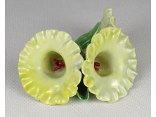 Régi Herendi porcelán hármas sárga virág