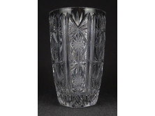 Hibátlan nagyméretű kristály váza 20.5 cm 1.6kg
