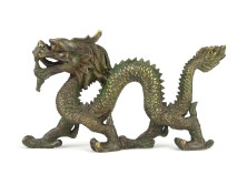Bronz sárkány asztali dísztárgy 19 cm 