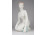 Régi Aquincum porcelán térdelő női akt szobor 22 cm