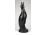 Jelzett korondi fekete kerámia madár figura 26 cm