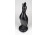 Jelzett korondi fekete kerámia madár figura 26 cm