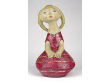Mészáros Géza : Kerámia lány figura 22 cm 1965