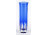 Kékre színezett jelzett német Harzkristall kristály váza 21.5 cm