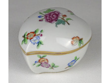 Régi Eton mintás Herendi porcelán szív alakú bonbonier 1941