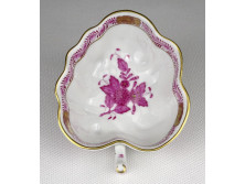 Lila Apponyi mintás Herendi porcelán gyűrűtartó tálka