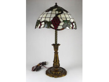 Tiffany burás bronz asztali lámpa 65 cm