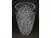 Régi vastagfalú csiszoltüveg kristály váza 21.5 cm