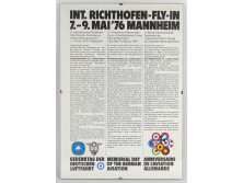 Nemzetközi Richthofen repülőnap plakát Mannheim 1976