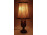Antik réz talpas Fischer Emil majolika lámpa 67.5 cm