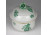 Régi zöld virágos Herendi porcelán bonbonier
