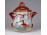 Régi japán császár díszes és tájképes fedeles porcelán tároló edény 13 cm