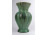 Régi jelzett zöld mázas jelzett art deco kerámia váza 22 cm