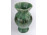 Régi jelzett zöld mázas jelzett art deco kerámia váza 22 cm