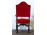 Antik piros kárpitos faragott íróasztalhoz nagyméretű szék