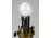 Régi bordó csiszoltüveg asztali lámpa 38 cm