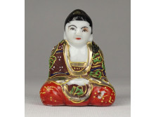 Régi jelzett japán Satsuma porcelán figura 6.5 cm