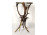Régi kalapált réz lapos agancslábas asztal vadászasztal szalonasztal