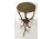 Régi kalapált réz lapos agancslábas asztal vadászasztal szalonasztal