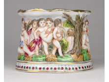 Régi Capodimonte porcelán gyűrűtartó tálka