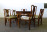 Antik intarziás kihúzható étkezőgarnitúra asztal + 8 szék
