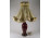 Kézifestésű ernyűs porcelántestű asztali lámpa 64 cm
