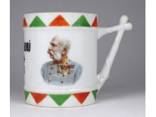 Antik Ferenc József MZ altrohlau I. világháborús porcelán bögre emlékbögre 1914-15