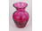 Fújt csiszolt rózsaszín üveg váza Schossberger kastély Tura 1883
