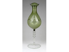 Mid century művészi fújt üveg váza 25 cm