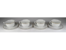 Régi aranyozott Zsolnay porcelán teáskészlet 4 darab