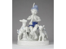 Hibátlan Gerold Bavaria furulyázó porcelán figura