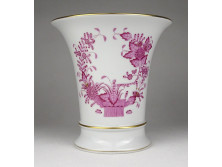 Lila indiai kosaras jubileumi Herendi porcelán váza
