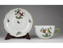 Régi Rothschild mintás aranyozott Herendi porcelán csésze