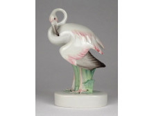 Hibátlan Zsolnay porcelán flamingó 12.5 cm 