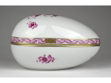 Lila Apponyi mintás óriási méretű Herendi porcelán tojás