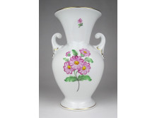 Hibátlan virág mintás Herendi porcelán váza 20.5 cm