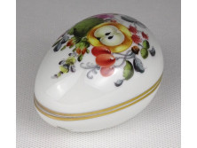Bouquet de Fruits mintás tojás alakú Herendi porcelán bonbonier