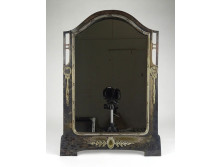 Nagyméretű ezüstözött szecessziós tükör asztali tükör 50 x 34 cm