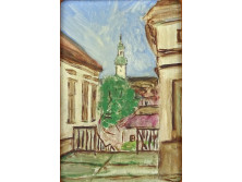 XX. századi festő : Győri templom