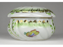 Viktória mintás nagyméretű Herendi porcelán bonbonier