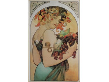 Alphonse Mucha : Gyümölcsök nagyméretű plakát 70 x 51 cm