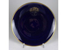 Aranyozott kobaltkék Bavaria - Lindner porcelán tányér 19.5 cm