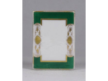 Zöld D'or mintás Herendi porcelán gyufatartó 1941