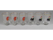 Sellős bohócos kisméretű üveg pohár készlet 6 darab