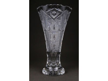 Nagyméretű hibátlan kristály váza 25.5 cm
