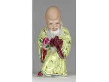 Régi kisméretű kínai keleti bölcs porcelán figura 7.5 cm