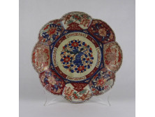 Nagyméretű Japán IMARI kézzel festett fajansz tál 28.5 cm