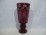Régi bordóra színezett csiszolt üveg váza